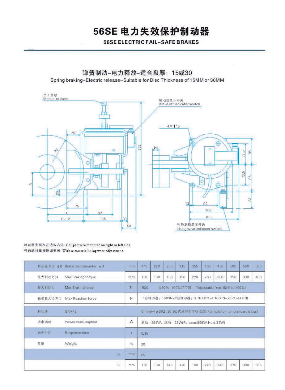 56SE失效保護制動(dòng)器
